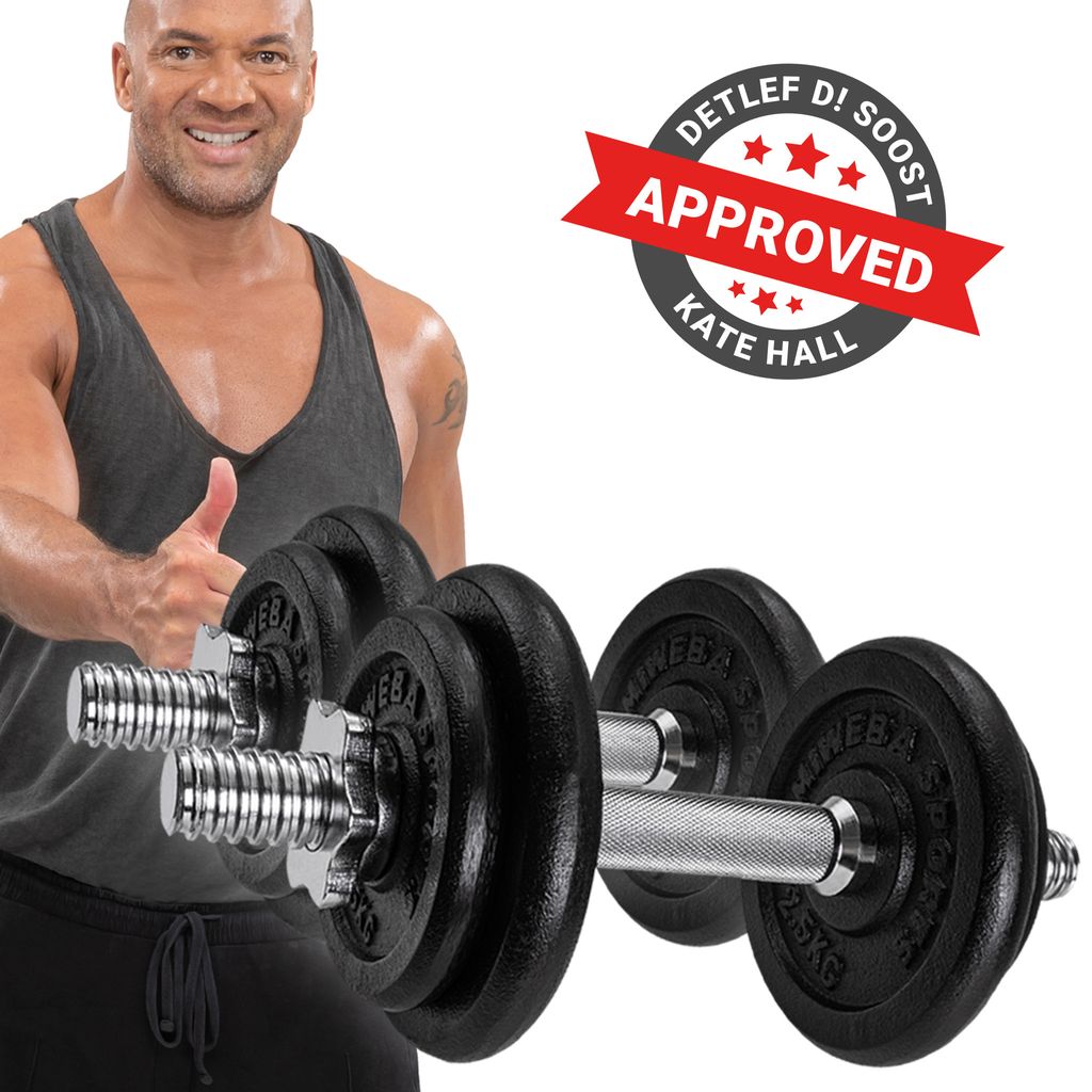 Miweba Sports Kurzhantel MKH110 | inkl. 15 kg Gusseisen Produktbild 