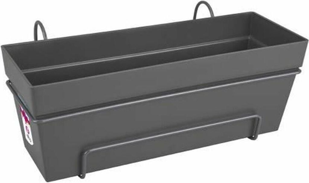 Blumentopf Elho Dunkelgrau Kunststoff rechteckig 50 cm