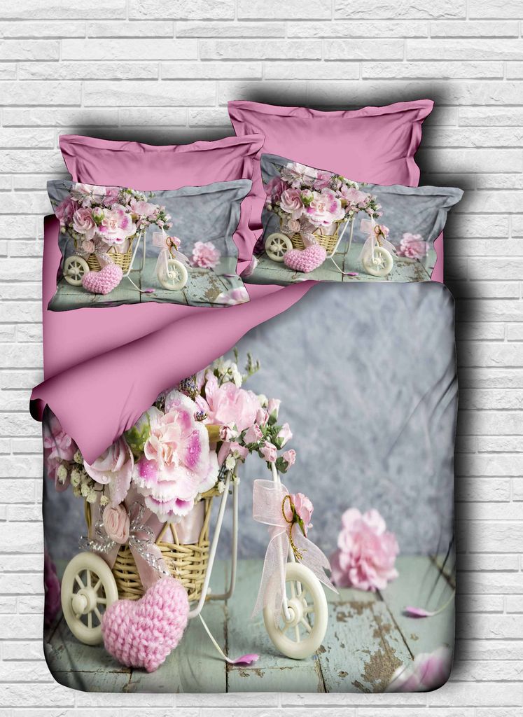 L'Essentiel Linge de Maison, Adal- PRL2003, Violett, Bettdecken, Oberseite der Bettdecke und Kissenbezug: 100% Polyestermikrosatin