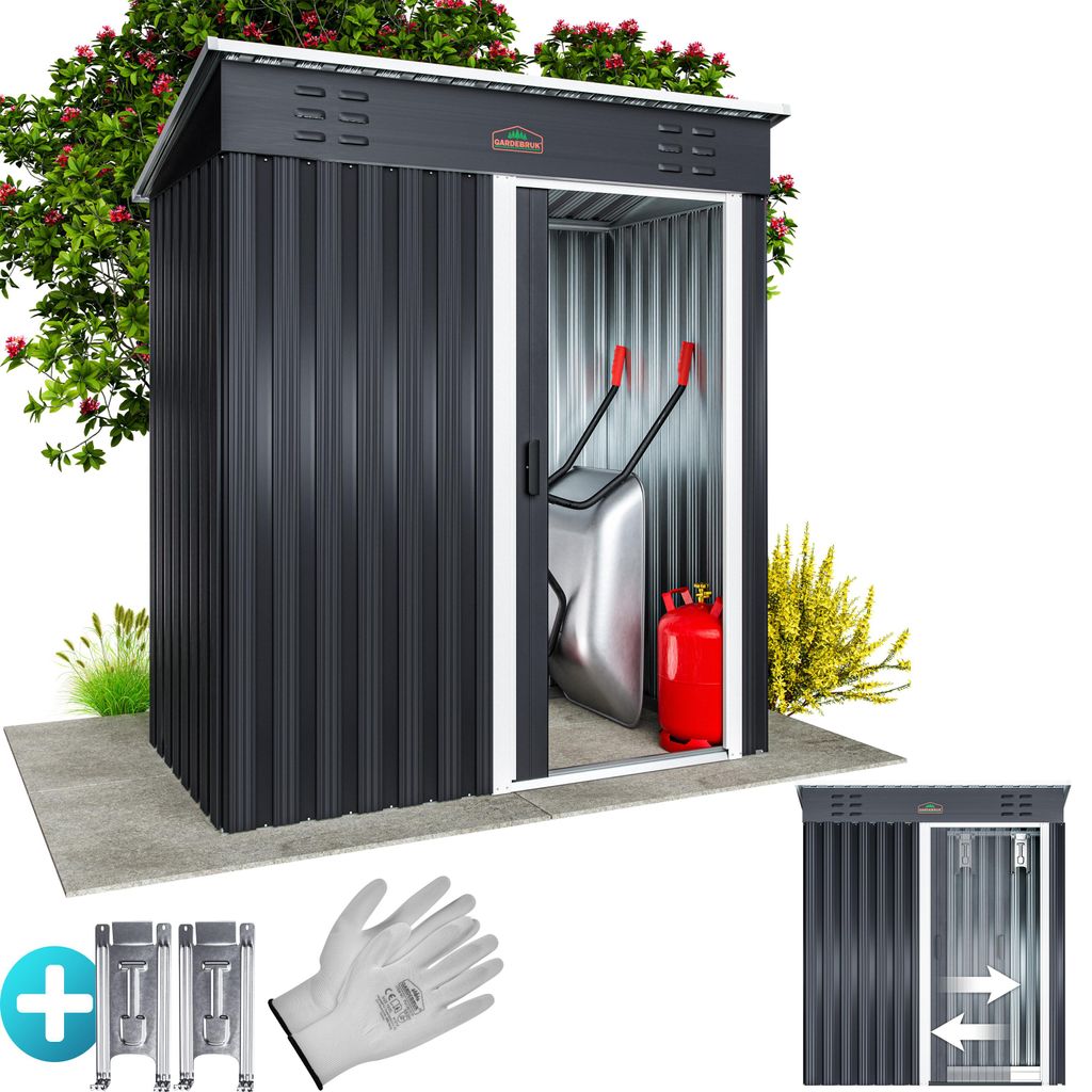 GARDEBRUK Abri de jardin métal M anthracite Image du produit 