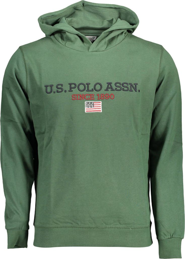 Grünes Herren-Sweatshirt mit Kapuze und Logo-Details Produktbild 