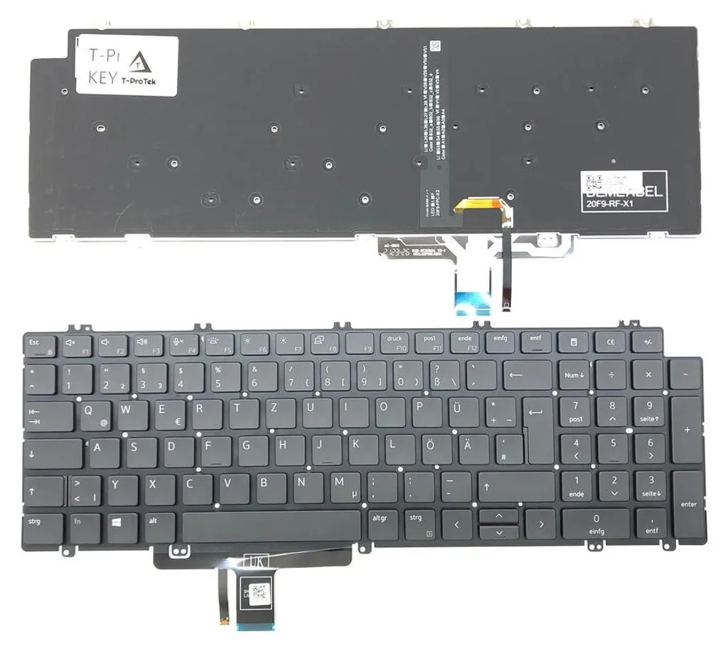 Clavier d'Ordinateur Portable pour Dell Precision 15 7550 Noir AZERTY