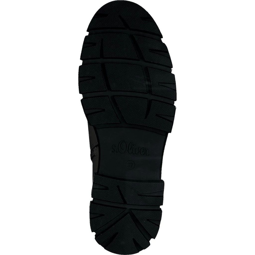 s.Oliver Damen Stiefelette Chelsea Boot Stretch Plateau 5-25402-41, Größe:39 EU, Farbe:Braun