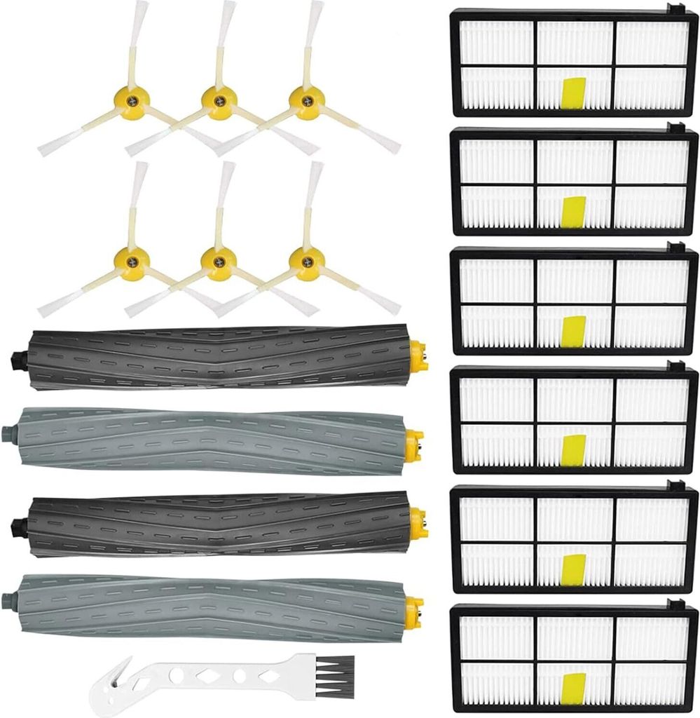 17 Stück Ersatzteile Kits Kompatibel mit iRobot Roomba 800 900 Serie 850 860 861 866 870 880 890 960 980 981 985 Staubsauger Filter Seitenbürsten...