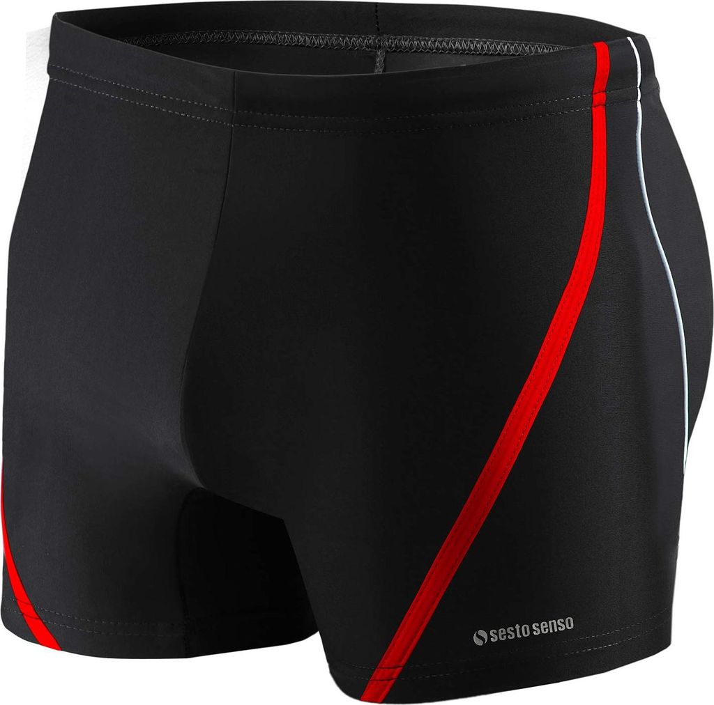 Sesto Senso Herren Badehose – Sportliche, eng anliegende Schwimmshorts für Männer, ideal für Pool und Schwimmsport – Größe XL Schwarz
