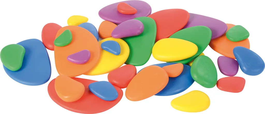 Jeu de tri galets arc-en-ciel en plastique pour enfant Eduplay