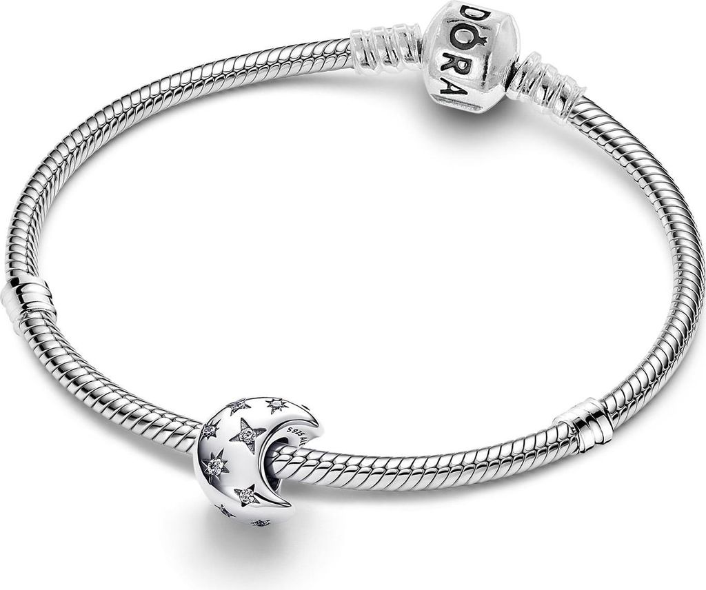 Pandora 21102 Starter-Set Damenarmband Silber Funkelnder Mond, 19 cm