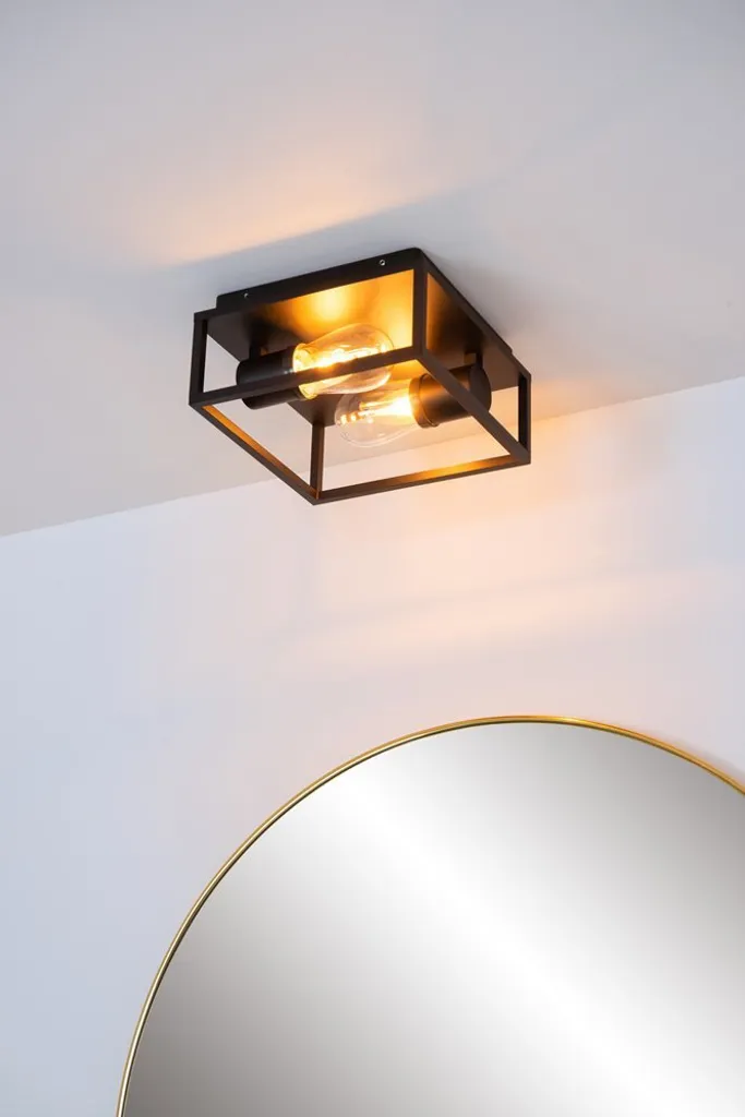 Plafonnier Double Compact Shiny E14 6W CARLYN - Idéal pour Plafonds Bas - 11