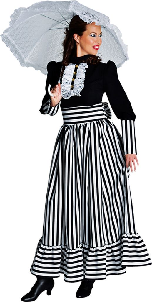 M211126-S schwarz-weiß Damen Rokokokleid Biedermeierkostüm Gr.S