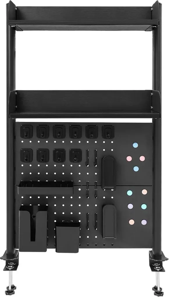 Rangement bureau sans perçage pour gagner de l'espace avec panneau perforé