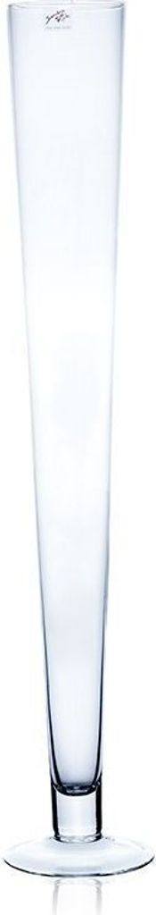 Bodenvase CIELO 80cm  - mit Fuß, Glas, konisch, Ø11cm, Produktbild 