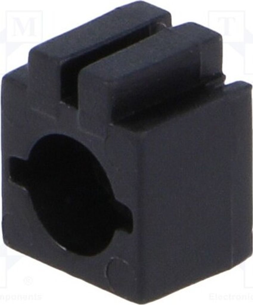 10x LED-Gehäuse schwarz UL94V-2 FIX-LE19 Fassungen 3mm 3 PIN abgewinkelt