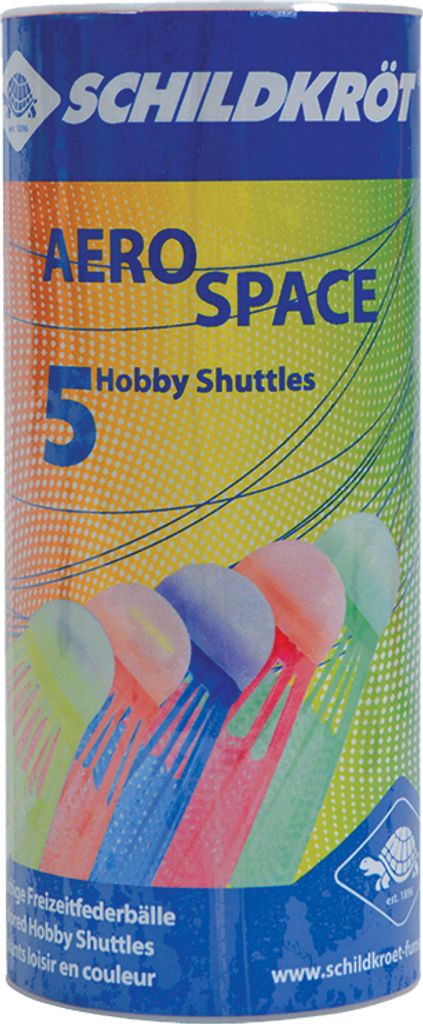 SK Badminton Ball AERO SPACE, 5er Dose, farbig gemischt