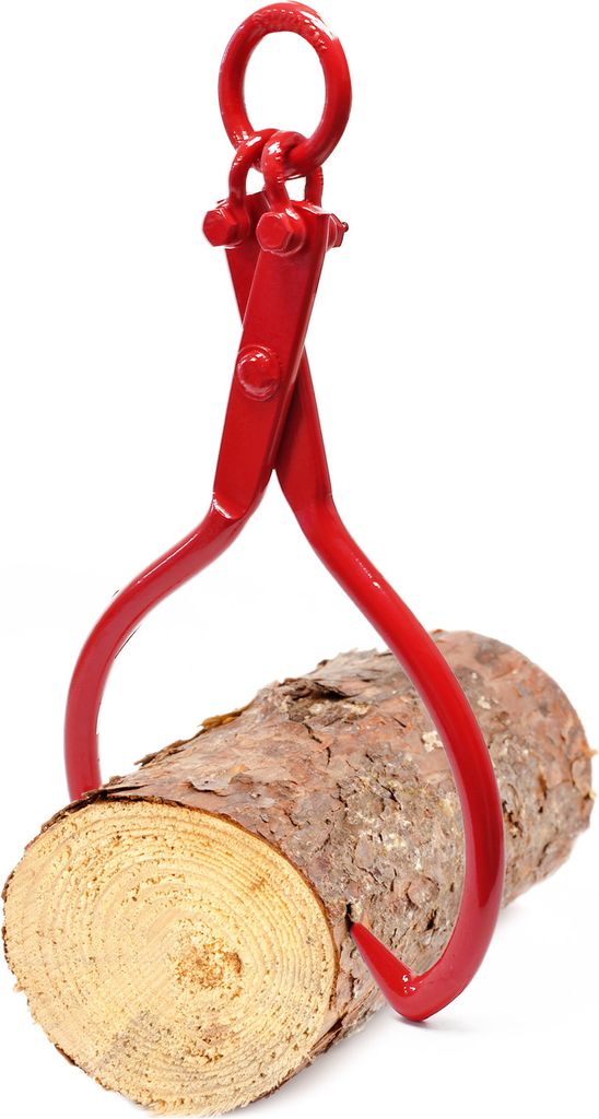Wiltec Forstzange für Baumstämme bis 635 mm, 1100 kg Zugkraft, Holzzange Hebezange Packzange mit 2 Klemmdornen