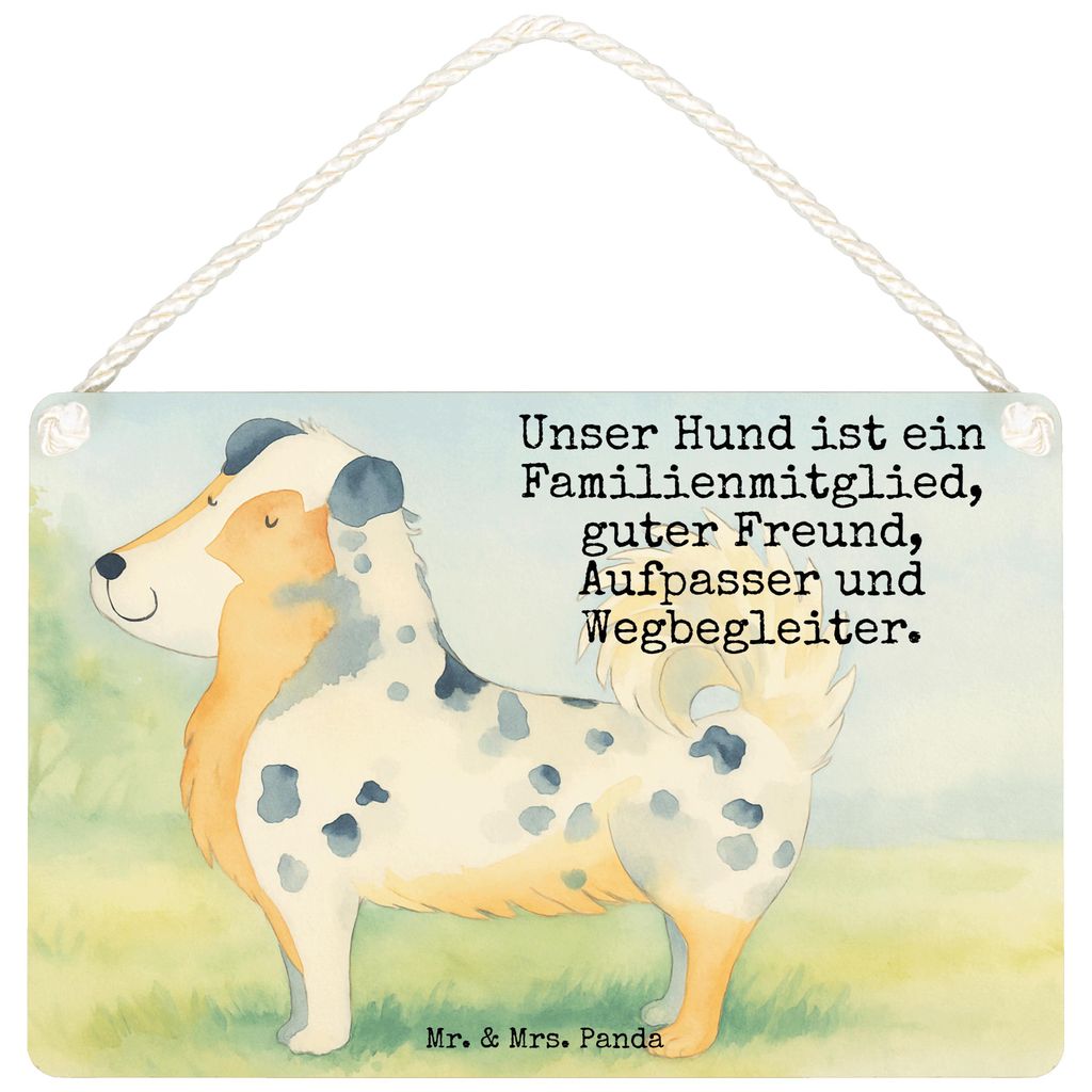 Mr. & Mrs. Panda holzbild Hund Australien Shepherd Design DIN A5 - Weiß - Geschenk, Sprüche, Schild, Wandbild Holz, Familie, Holzschild, kleine a...