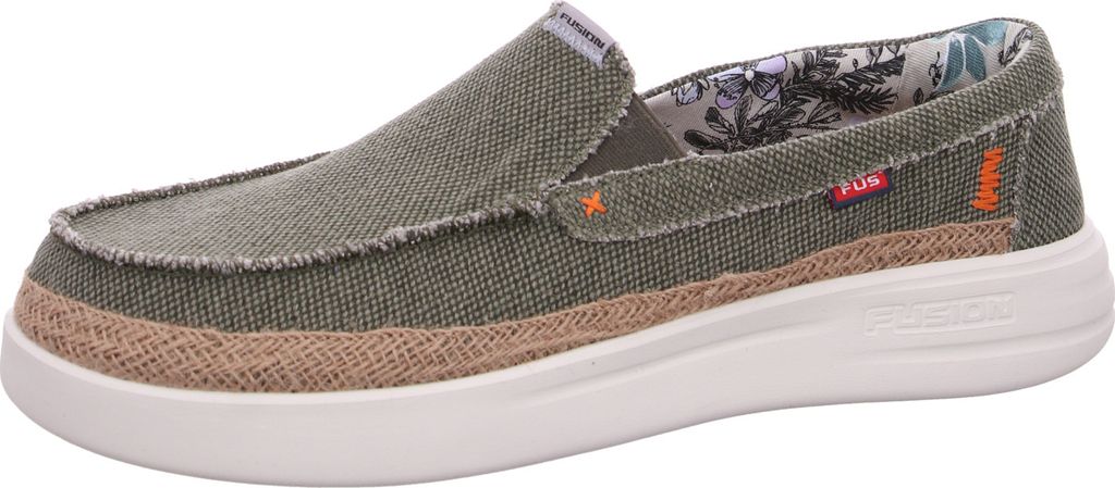 Fusion Leinenschuh Grün in Gr. 43