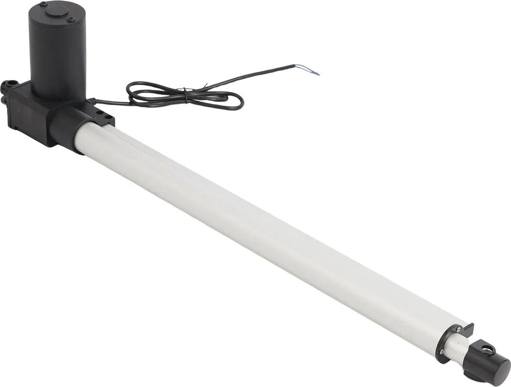 Linearmotor - Linearantrieb - 12 V DC - 6000 N Hubkraft - Hub 4,29 m - Integrierte Endschalter - Korrosionsbeständige Aluminiumlegierung - Silber/...