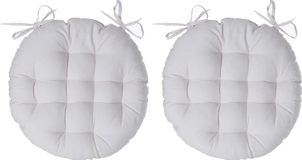 Coussin de chaise Eazy Living Lys Ivory 38x38 cm - Lot de 4 galettes