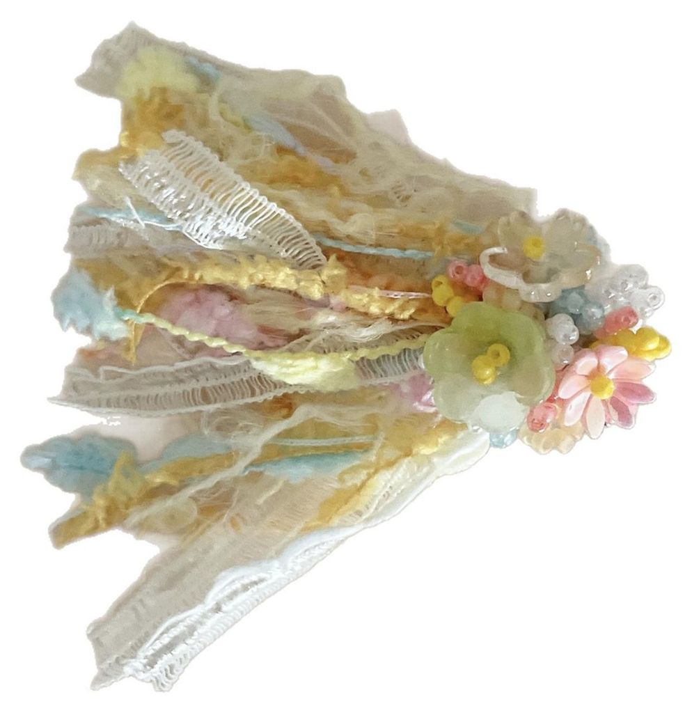 Haarspange für Mädchen mit dreidimensionalen Blumen und Perlenverzierungen, Haarnadel mit Netzquasten, starkem Halt, Haarclip, Haarstyling-Werkzeug
