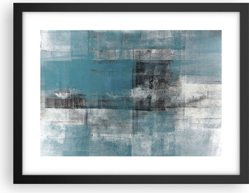 Gerahmtes Poster - Schwarzer Rahmen - Abstraktion Modern Gürtel - 40x30 cm - Wand Bild - Wanddeko - Wandbilder - Wandposter - Bilderrahmen - Bilde...