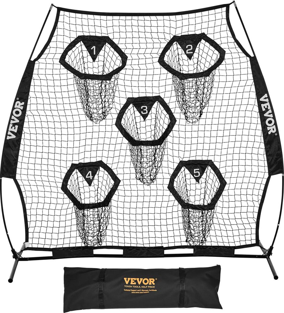 VEVOR voetbaltrainerwerpnets, trainingsnet (208 x 91 x 189 Productafbeelding 