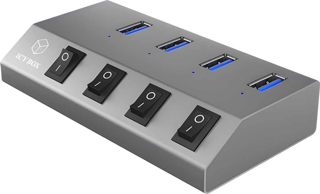 ICY BOX IB-HUB1405, 4 Port USB 3.2 Gen 1 Type-A Hub, Produktbild 