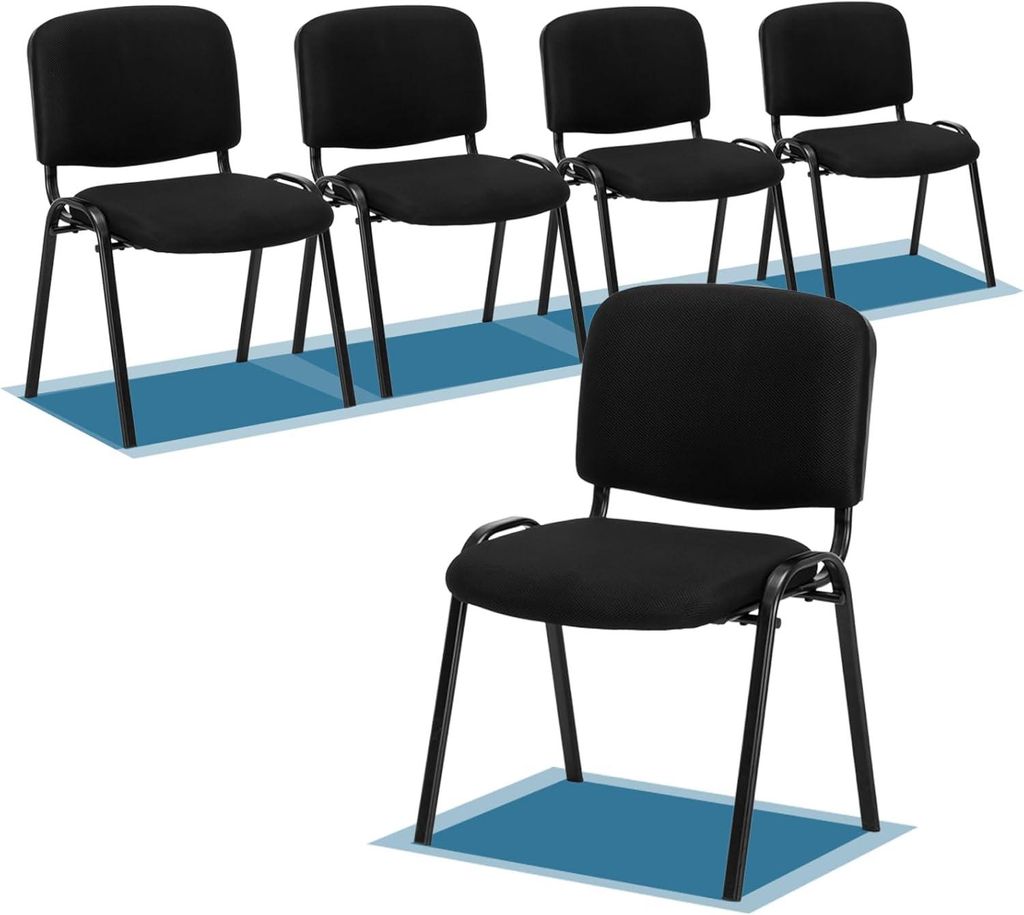 5 Stück Besucherstuhl,stapelbare Gaststühle, Produktbild 