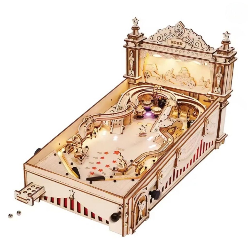 FORSMANO 3D drewniany pinball DIY puzzle, z 482 puzzlami, Zdjęcie produktu 