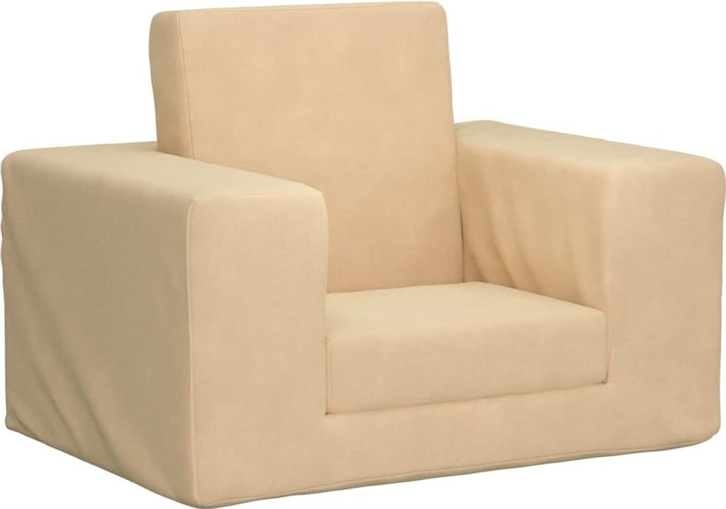 Möbel Schlafsofa für Kinder Creme Weicher Plüsch - Kindersofas 4104787