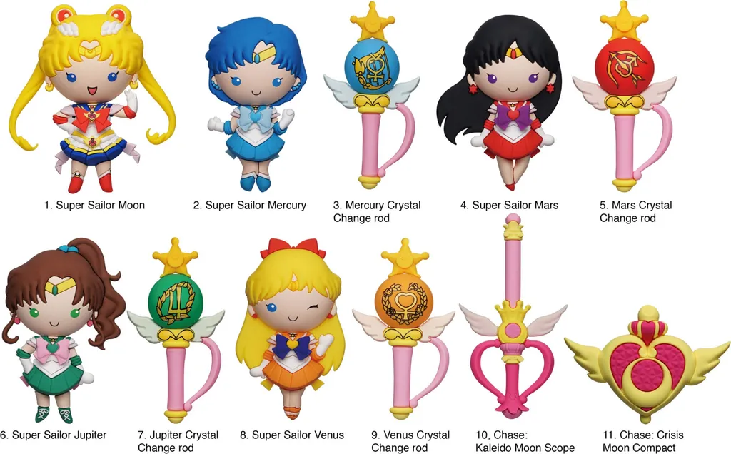 Pendentif de Poche Sailor Moon 3D en PVC - Série 7 avec Support de 24