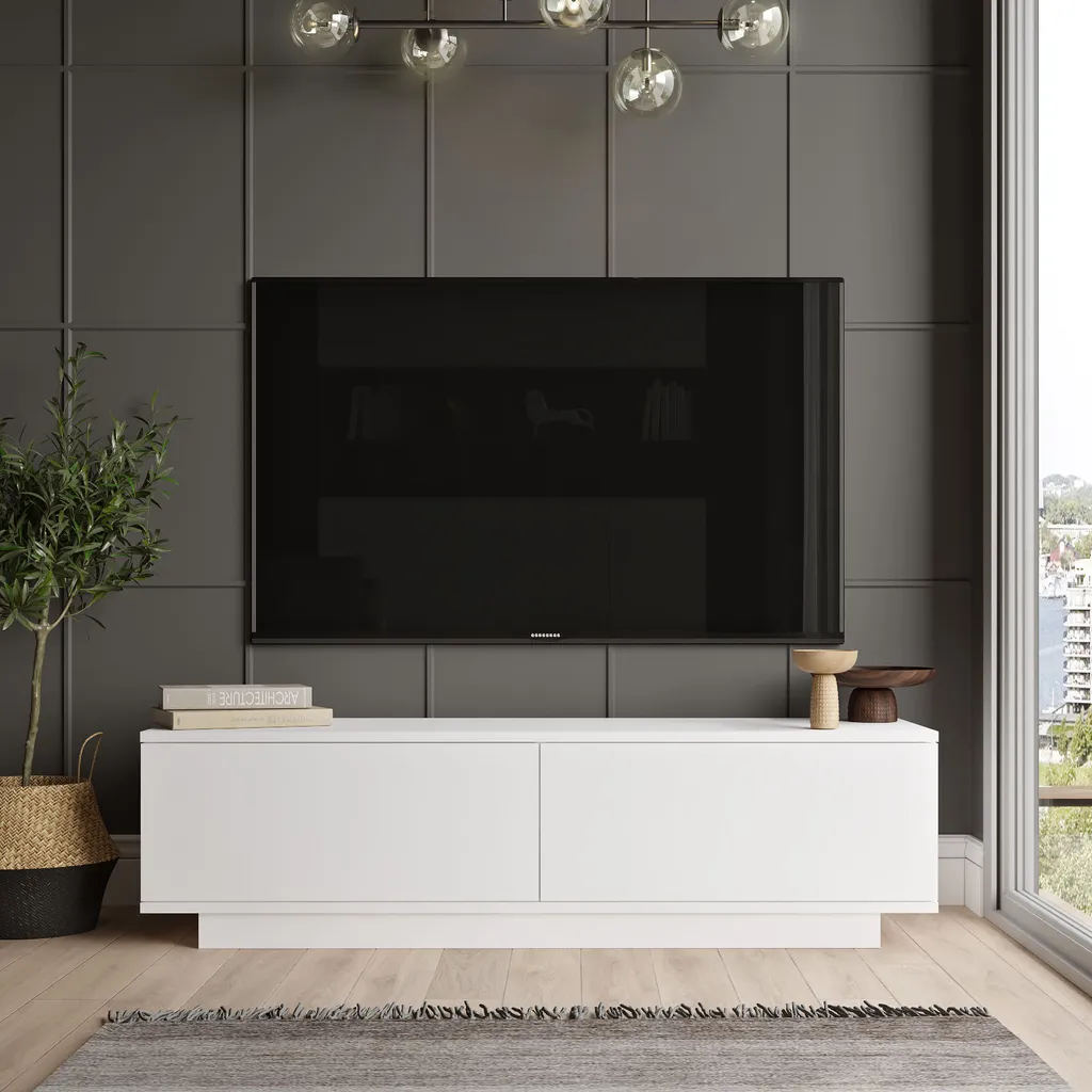 Aménager son Salon avec le Meuble TV Skye Decor Blanc 140cm Fn1-W