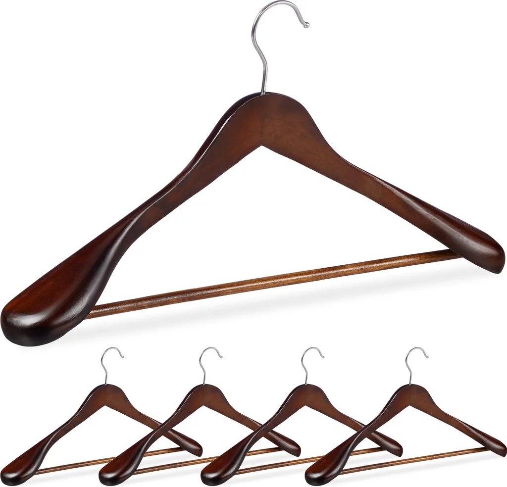 Offerta Relaxdays 10 Appendiabiti Legno Marrone | Prezzo Imbattibile