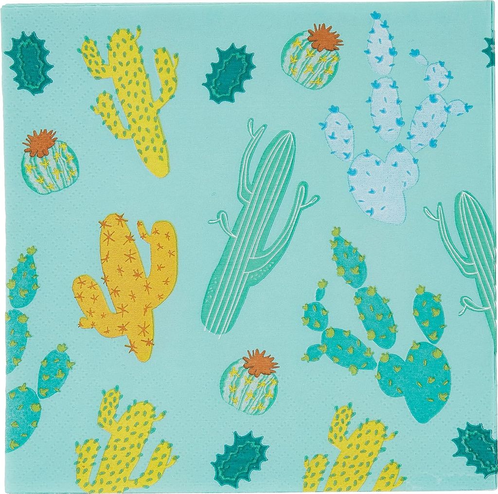 Procos - Kaktus - Servietten 20er-Pack - 3-lagig SG27387 (Einheitsgröße) (Grün)