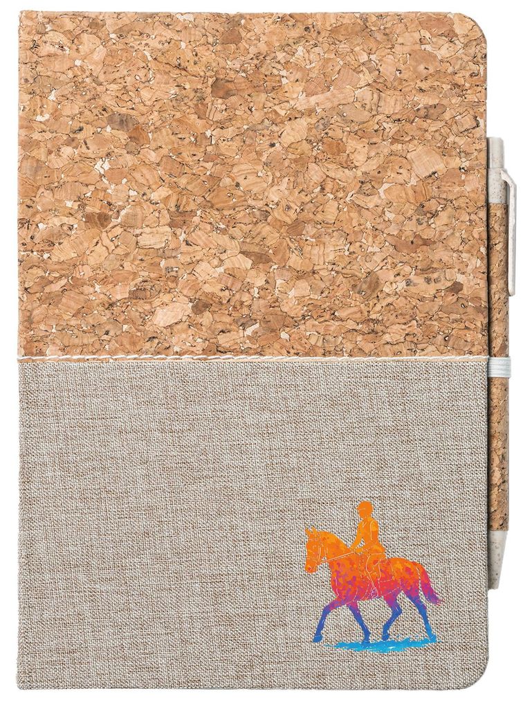 Huuraa Notizbuch A5 Reiten bunte Silhouette 80 Blatt inkl. Kugelschreiber Tagebuch Geschenkidee