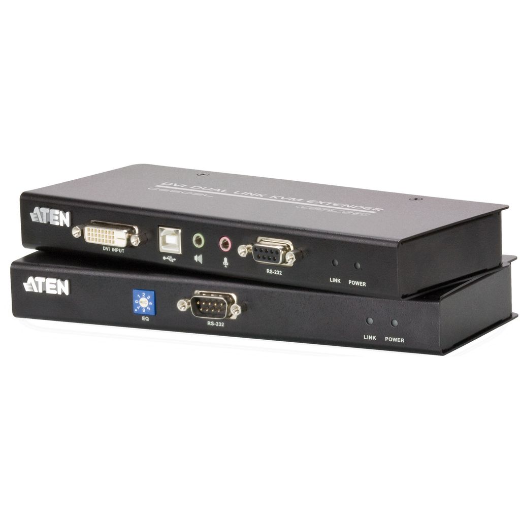 ATEN USB-DVI-Cat-5-KVM-Extender (1024 x 768 bei 60 m), Sender und Empfänger, Kabelgebunden, 60 m, Cat5, Cat5e, 1920 x 1200 Pixel, 1920 x 1200, 102...