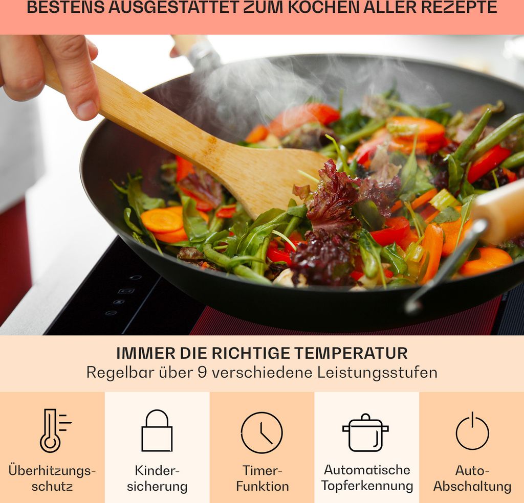 Klarstein 2-in-1 Induktionskochfeld mit Dunstabzug, Produktbild 6