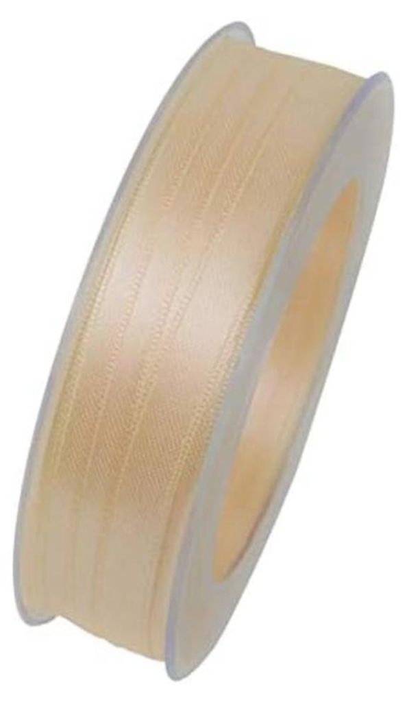 Goldina Doppelsatin Stoffband creme 10mmx25m Packung 1 Produktbild 