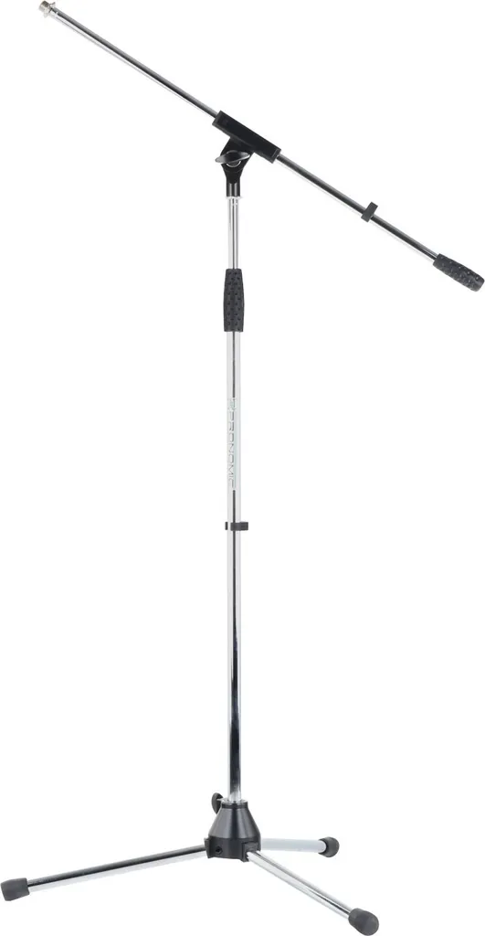 Pied de micro Proline en acier chromé - Hauteur ajustable et base fixe