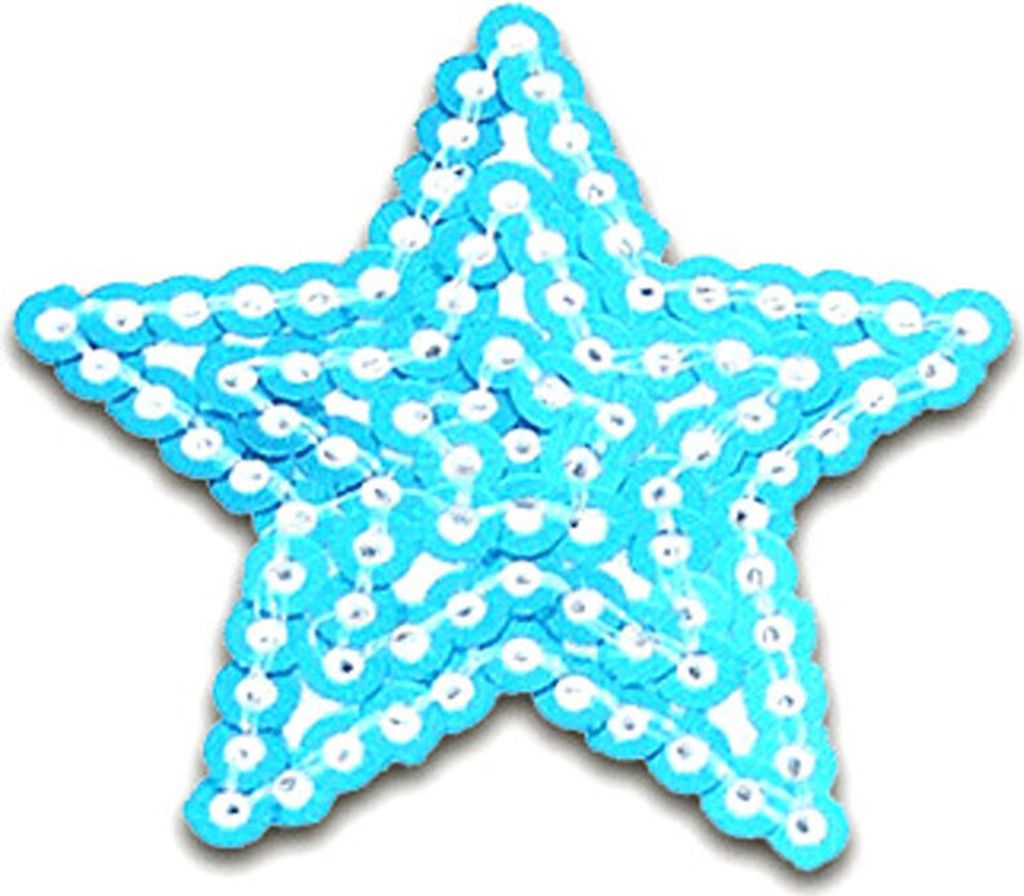 Stern Mit Pailletten - Aufnäher, Bügelbild, Aufbügler, Applikationen, Patches, Flicken, Zum Aufbügeln, Größe: 3,2 x 3,5 cm