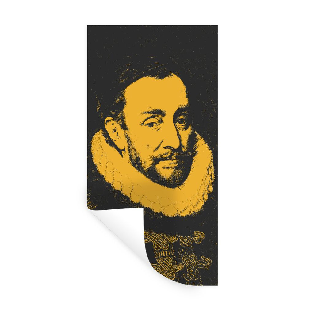 MuchoWow Wandtattoo Wandsticker Wandaufkleber Wilhelm von Oranien - Adriaen Thomasz 40x80 cm Selbstklebend und Repositionierbar - Repositionierba...
