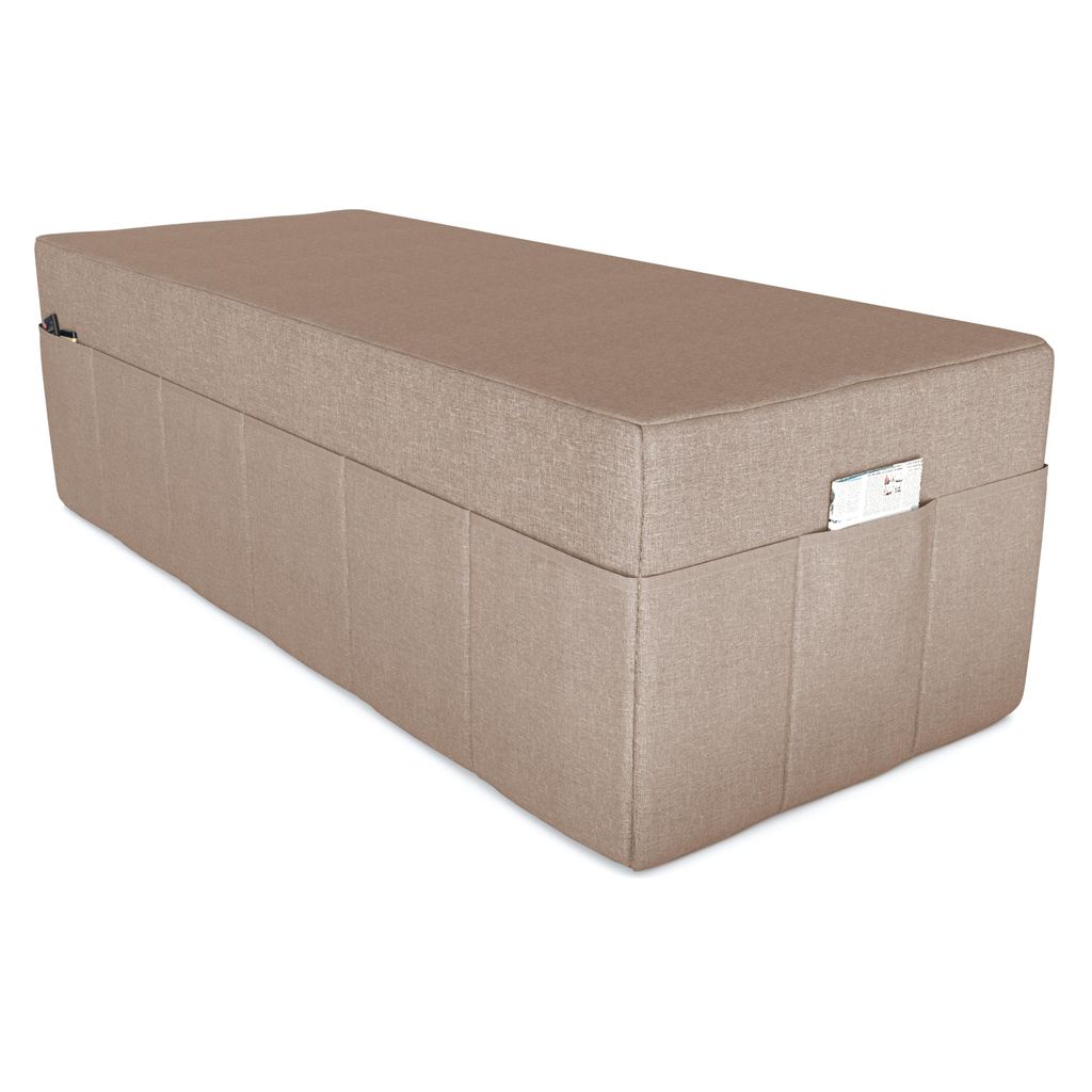 POKAR Husse für Klappmatratze 3-teilige Faltmatratze Gästematratze Feldbett Klappbett, Größe:Husse 160 x 195, Farbe:Beige