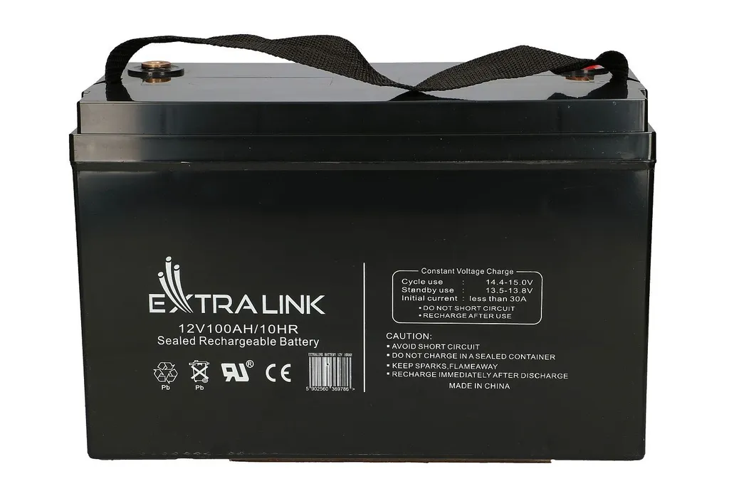 Accumulateur AGM 12V 100Ah Batterie Décharge Lente pour Panneau Solaire