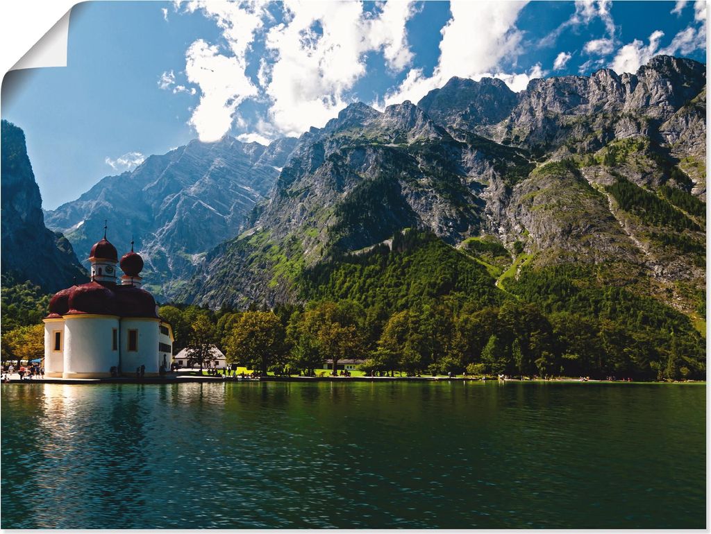 ARTland Poster St. Bartholomä Königssee I Größe: 60x45 cm