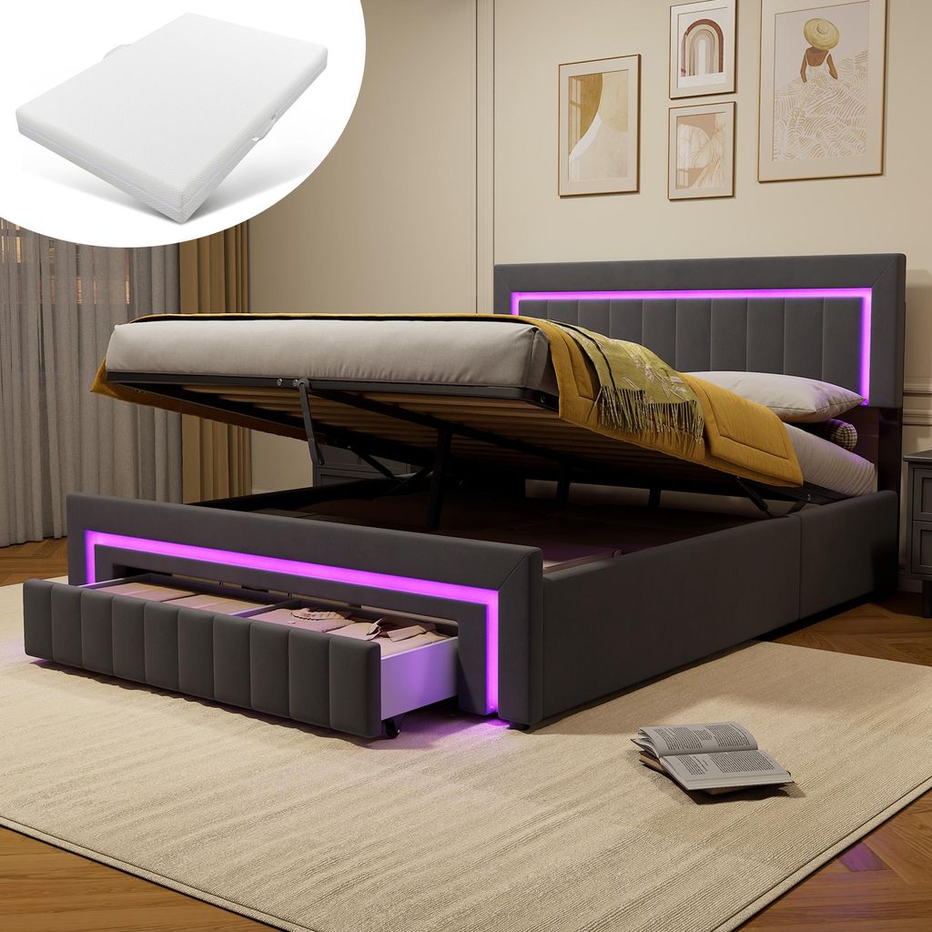MODFU Boxspringbetten 180X200 Doppelbett mit Produktbild 