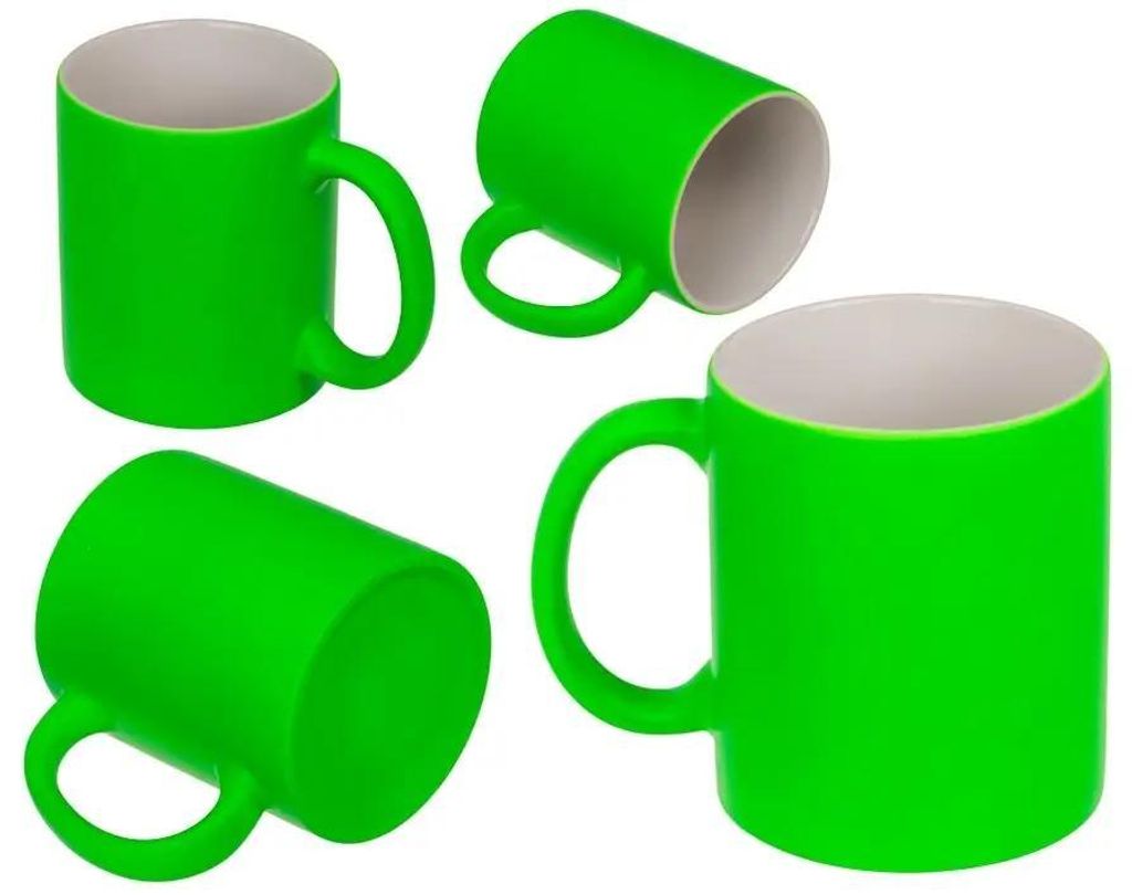 OOTB Becher Neon Grün aus Steingut 9 x 85 cm Produktbild 