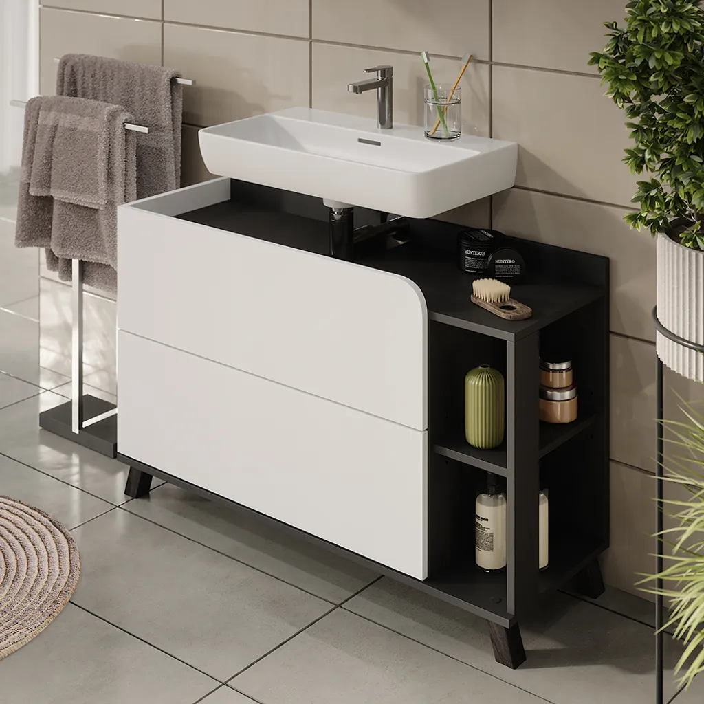 Meuble de salle de bain sous vasque Vicco Karen 100cm à deux tiroirs