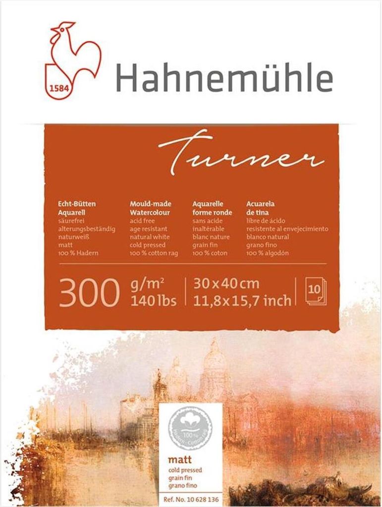 Hahnemühle Turner Aquarellblock - 300 g/m² - matt - 30 x 40 Produktbild 