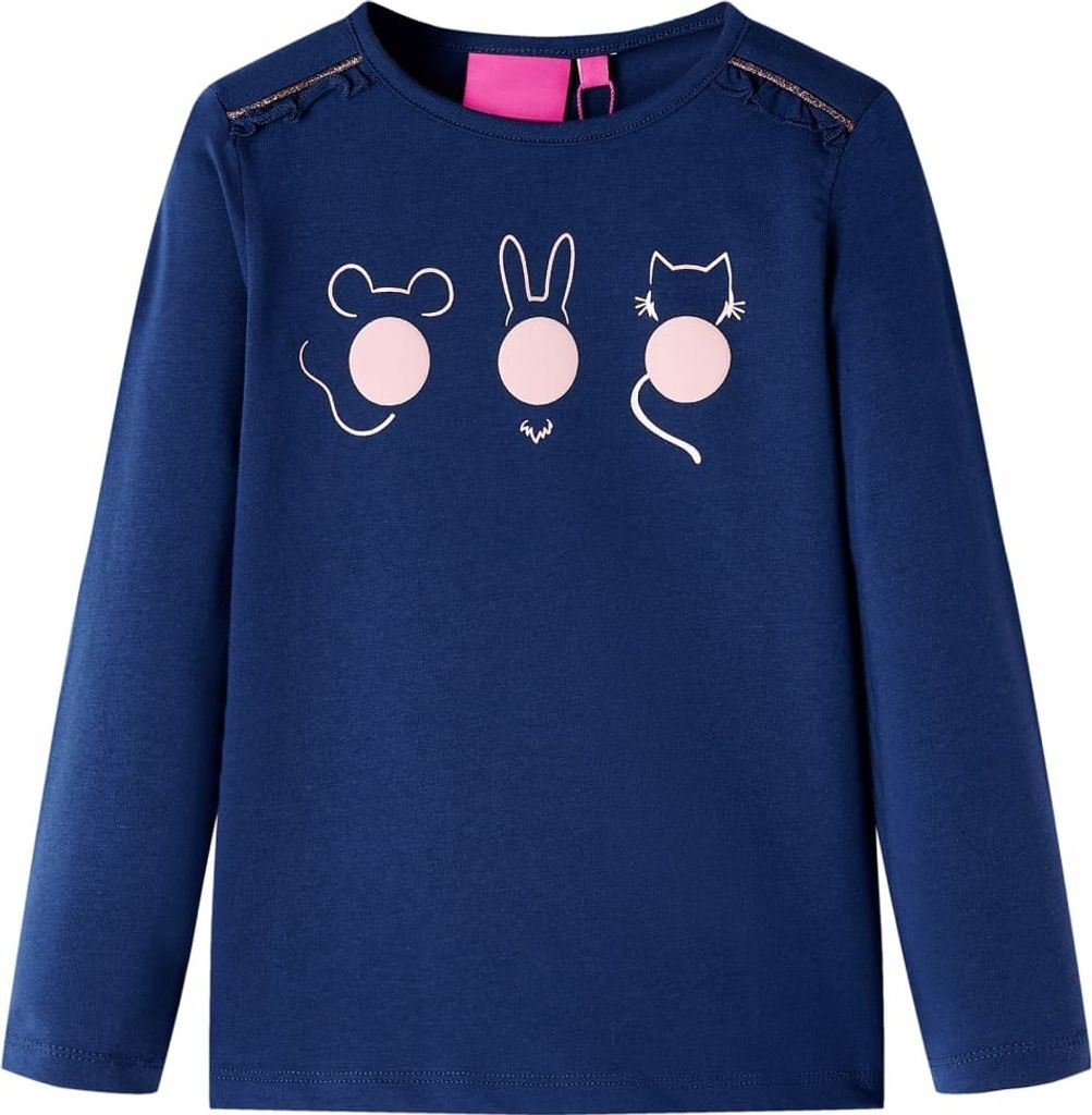 "2026 Aktion"Kinder-Langarmshirt - Modernes und langlebige - Marineblau 128 NEU424337 - Arbeitshosen