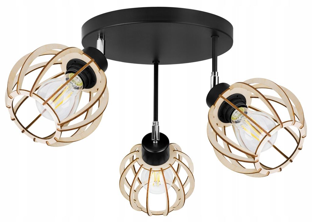 Moderne LED Pendelleuchte aus Holz – Stilvolle Hängelampe / Deckenleuchte für Wohnzimmer, Esszimmer und Küche