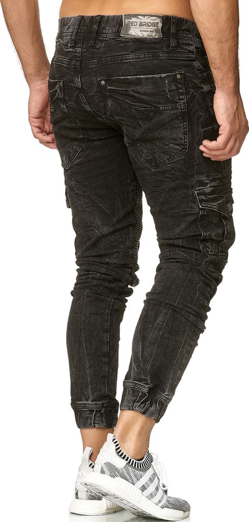 Red Bridge Herren Jogger Denim Jeanshose Cargo Hose Narrow Produktbild 10